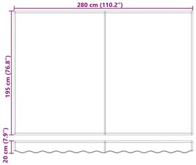 Kézi Behúzható Napellenző Piros 300x250 cm