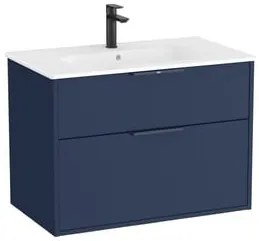 Fürdőszobai szekrény mosdóval Roca Optica 79x58x45,5 cm kék matt OPT802ZM