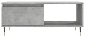 Betonszürke szerelt fa dohányzóasztal 90x50x36,5 cm