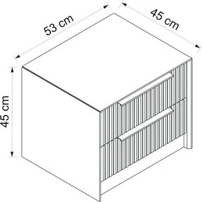 Kale Luxe Anthracite éjjeliszekrény