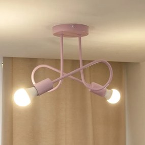 Felületre szerelhető csillár OXFORD 2xE27/15W/230V rózsaszín