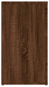 barna tölgyszínű szerelt fa tálalószekrény 100x33x59,5 cm