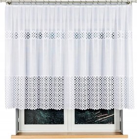 Adrianna Jacquard mintás függöny 018869 magasság 130cm, fehér színben (méterenként)