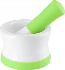 Porcelán mozsártörő, világoszöld