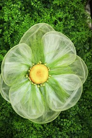 Zöld dekor virág 38cm