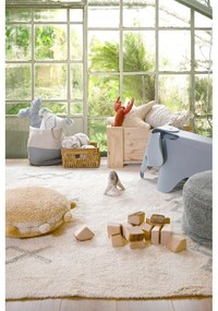 Kék-krémszínű mosható kézi szövésű pamut szőnyeg 170x240 cm Atlas Natural – Lorena Canals