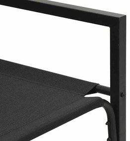 Kerti pad Fekete 180 x 72.5 x 71 cm Acél