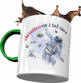 Zöld Bögre Keresztanyának Születésnapra Ajándék Nyomtatott Fotóval