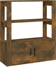 vidaXL füstös tölgy színű szerelt fa tálalószekrény 80x30x90 cm