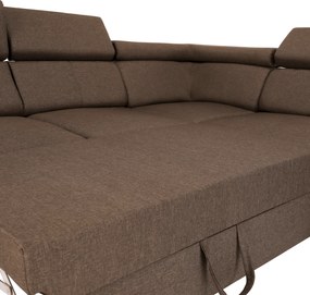 Ülőgarnitúra, szövet szürke-barna Taupe, SEGORIA LUX