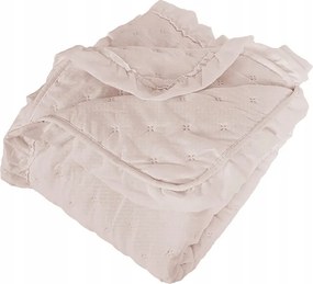 Dekoratív ágytakaró fodros pöttyökkel Verona 200x220 cm Rózsaszín