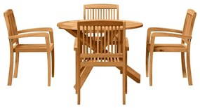 Kert étkező szett 3 pcs Barna Tömör akácfa