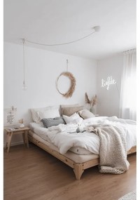Borovi fenyő franciaágy ágyráccsal 140x200 cm Elan – Karup Design