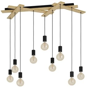 Eglo 43641 - Csillár zsinóron MONMOUNT 9xE27/40W/230V