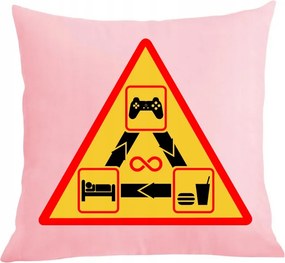 Párna párnahuzat Eat Sleep Play