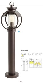 Redo 9573 - Kültéri lámpa COMPASS 1xE27/42W/230V IP33