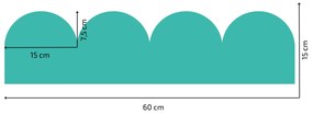 PIPPER. Textil öntapadó tapéta - Mini Ív - Türkiz színű Szín: Sápadt