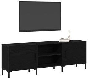 TV Szekrény Fekete Tölgy 150x30x50 cm Műgyanta