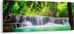 Kép egy vízesésről Kanchanaburiban, Thaiföldön (120x50 cm)