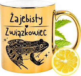 Arany csillogó bögre szakszervezeti ajándék fényképes nyomtatással