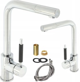 Konyhai Mosdó Csaptelep Króm Fényes modern Mosogató Csaptelep