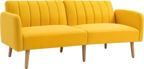 HOMCOM 2-FĆs Modern Kanapéågy 173x75x73 cm ĂsszecsukhatĂł KanapĂ© MestersĂ©ges VĂĄszon KĂĄrpitozĂĄssal 3 Szintben ĂllĂthatĂł TĂĄmlĂĄval Ă©s LevehetĆ KarfĂĄkkal N