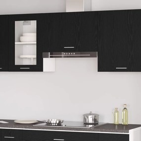Függő szekrény fekete tölgyből - 60x31x60 cm, Mérnöki faforgácsból készült