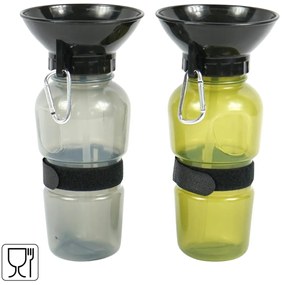 DOGS utazó palack tállal kutyák számára 500 ml - többféle színben Termék színe: Szürke