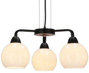 Csillár zsinóron CALDERA 3xE27/60W/230V fekete