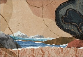 Divatos 3D Fali Tapéta Absztrakt Tájkép 152x104 Ragasztóval