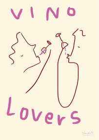 Poszter 50x70 cm Vino Lovers – Ruby Hughes – The Poster Club