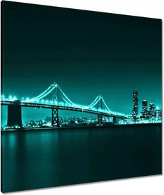 Vászonkép 80x80 Türkiz kilátás híd