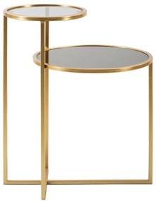 Fekete-aranyszínű kerek dohányzóasztal 40x50 cm - Mauro Ferretti