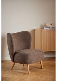 Barna buklé fotel Elmont – Actona