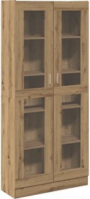 vidaXL kézműves tölgy színű szerelt fa magasszekrény 82,5x30,5x185 cm