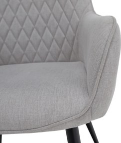 Design fotel, világosszürke/fekete, OSKOR