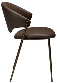 Sötétbarna bőrutánzat étkezőszék Zone – DAN-FORM Denmark