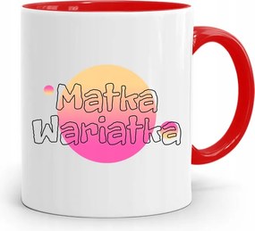 Piros Bögre Ajándék Anyának Őrült Anya fényképes nyomtatással