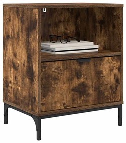 Éjjeli asztal fiókkal Füstölt tölgy 49 x 36 x 61 cm Faanyag