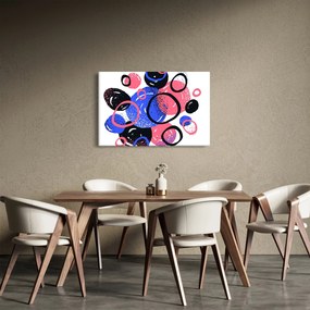 Kép - Motívum élénk színű körökkel (90x60 cm)