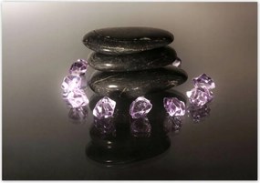 Poszterek 100x70 Lila kristályok