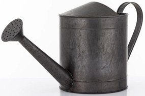 Klasszikus fekete kerek fém locsolókanna fogantyúval 22x42x17,5cm