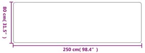 antracitszürke szizálhatású futószőnyeg 80 x 250 cm