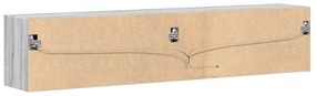 szürke sonoma színű fali TV-szekrény LED-del 180 x 31 x 38 cm