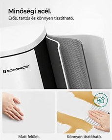 Konyhai pedálos kuka, 50l szemetes kuka puha záródással, fehér