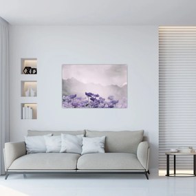 Kép - Lila virágok a hegyekben (90x60 cm)