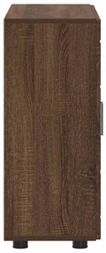 Széf polcokkal tárolóval barna tölgy 55.5 x 29 x 100 cm Faanyag