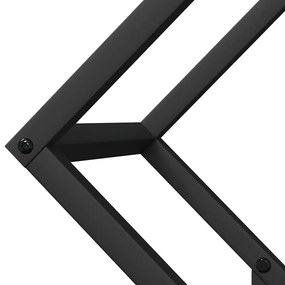fekete hidegen hengerelt acél tűzifatároló 50x25x50 cm