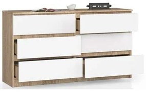 Komód P77_138 - sonoma-fehér