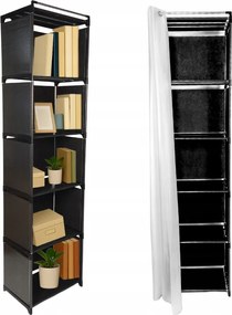 Textil textil ruhaszekrény összecsukható polcfüggönnyel